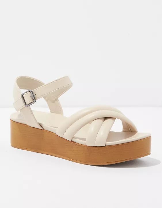 AE Crossover Padded Wedge Sandal | American Eagle Outfitters (US & CA)