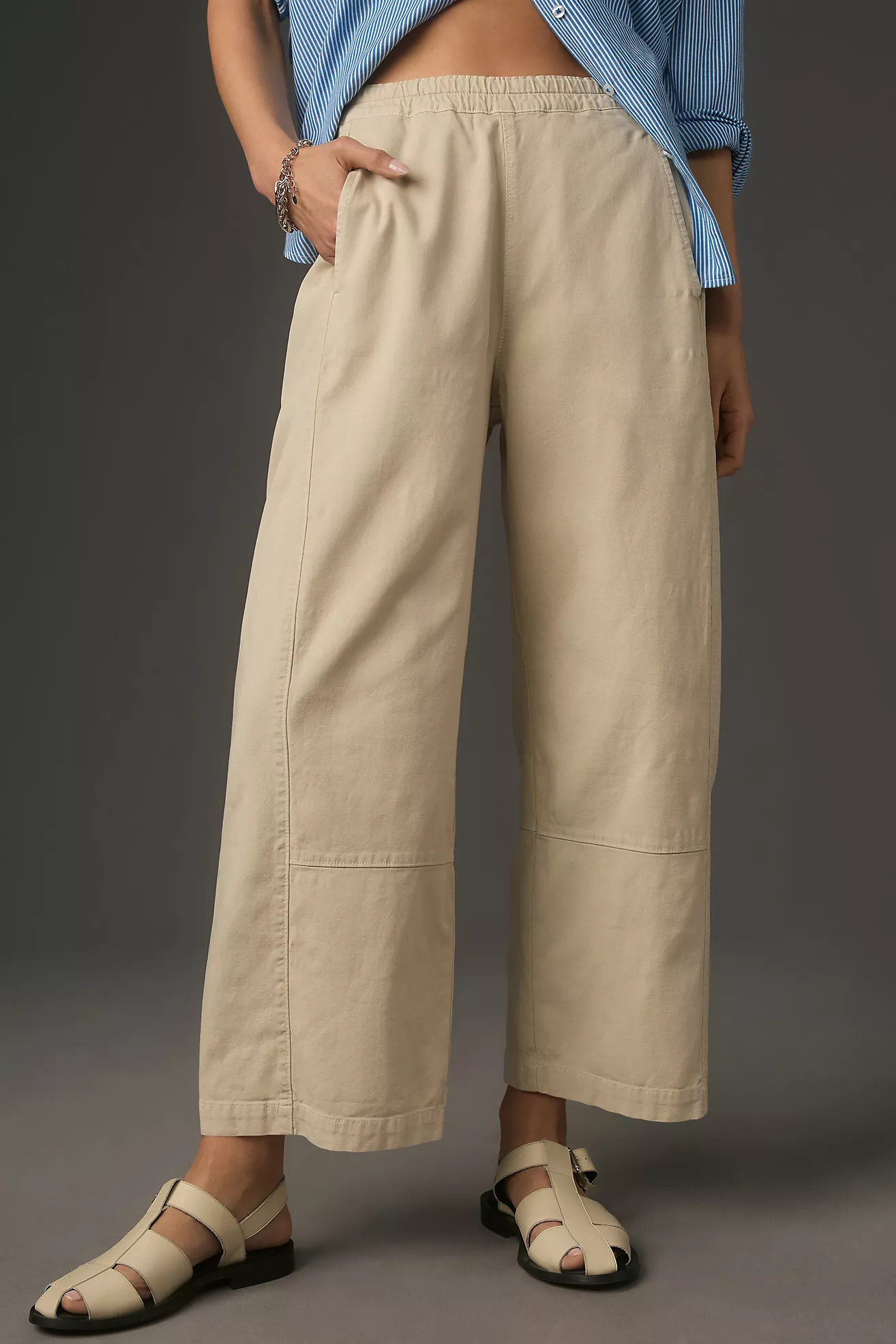 The Izzie Relaxed Pull-On Barrel Pants by Pilcro | Anthropologie (US)