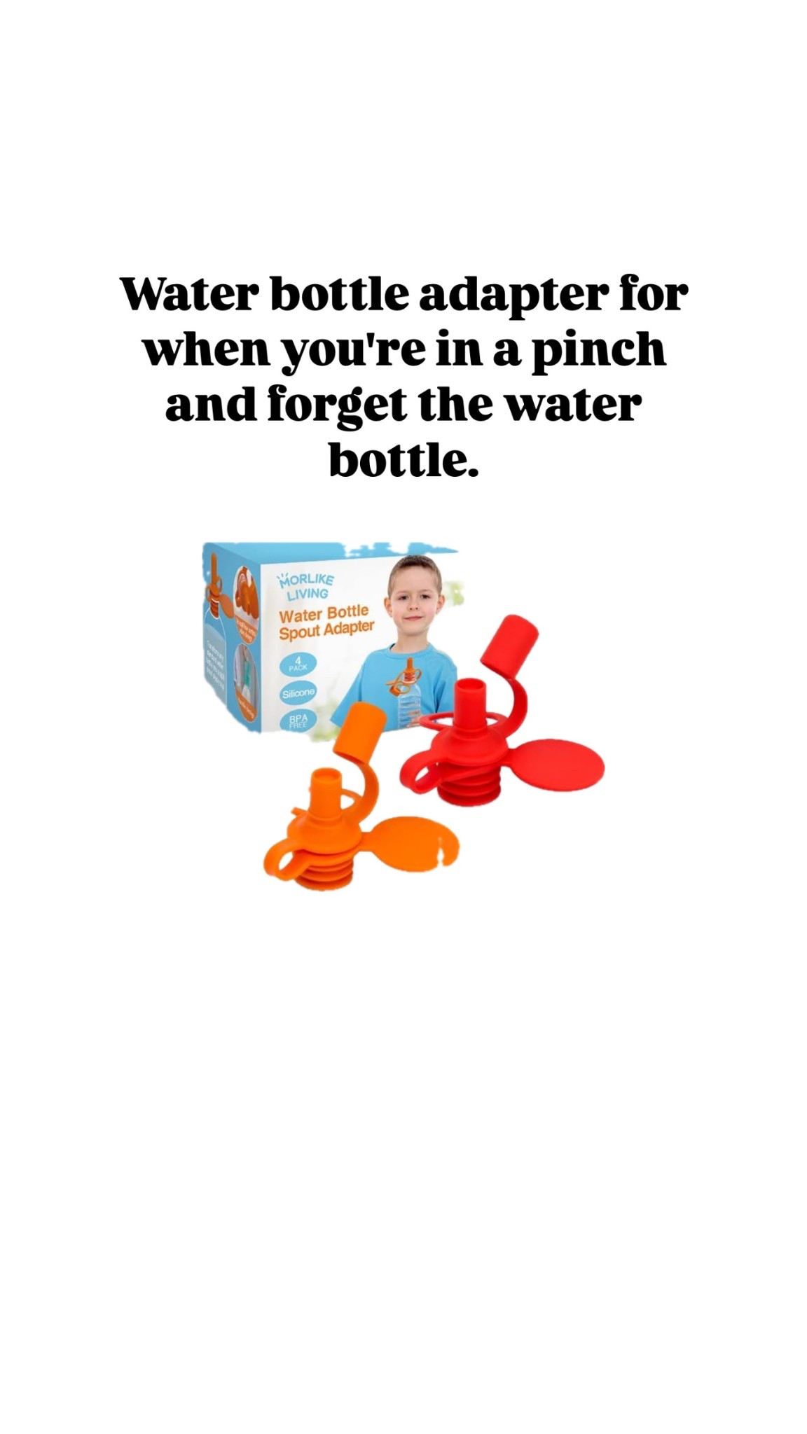 Morlike Living Water Bottle Spout Adapter, Silicone Baby Water Bottle Adapter for Toddlers, Protects Kids Mouth - No Spill ＆ BPA Free(Mix,4 Pack)

#LTKTravel #LTKKids #LTKBaby