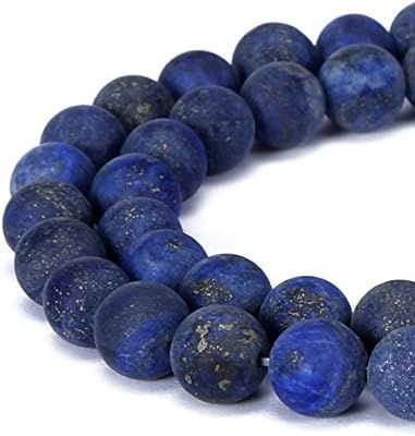 BRCbeads Lapis Lazuli Natural Gemstone Loose Beads 8mm Matte Round Crystal Energy Stone Healing P... | Amazon (US)