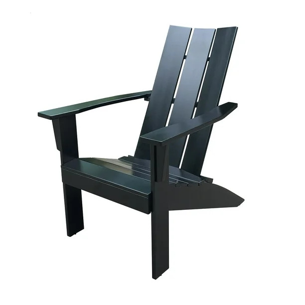 Mainstays Wood Outdoor Modern Adirondack Chair, Black Color | Walmart (US)