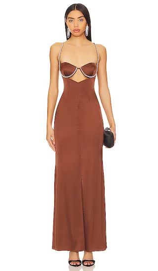 Kalena Gown in Chocolate Brown | Revolve Clothing (Global)