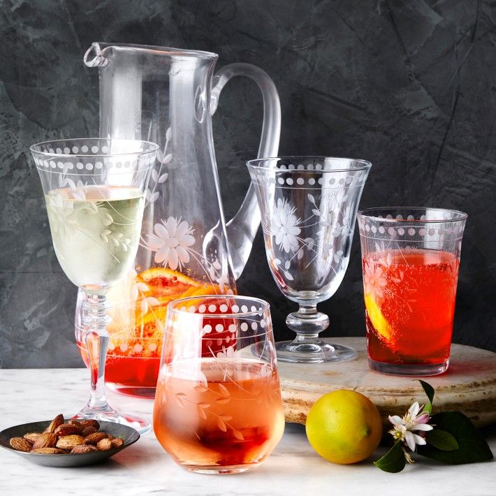 Vintage Etched Glassware Collection | Williams-Sonoma