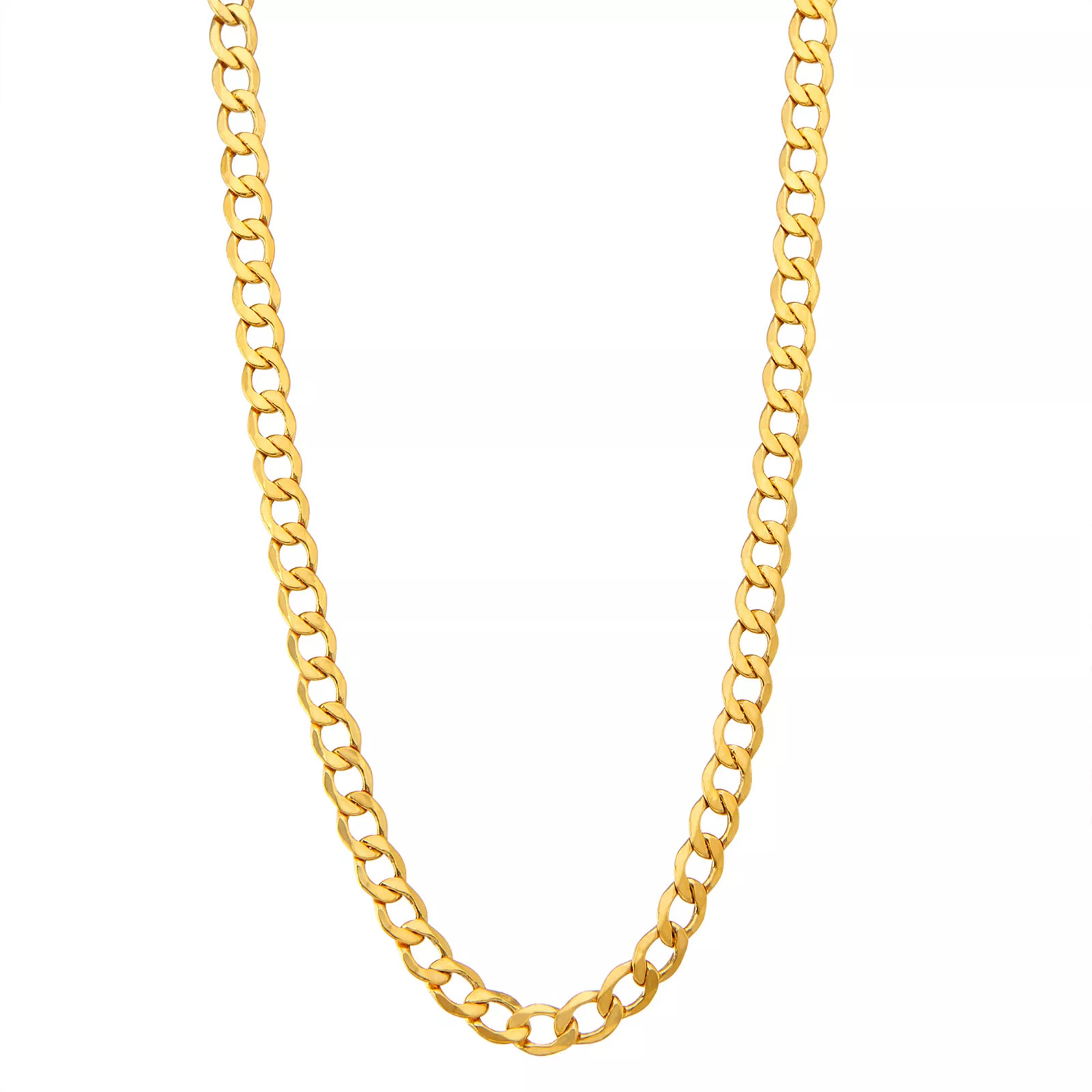 Men's 14k Gold Cuban Curb Chain Necklace, Size: 24"", Yellow | Kohl's