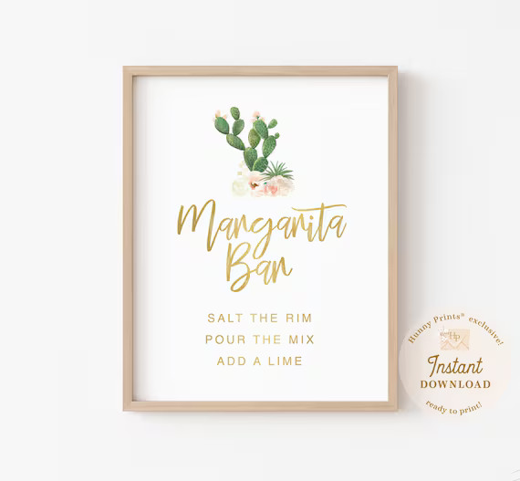 Margarita Bar Sign, Make Your Own Margarita Sign, Cinco De Mayo Party, Cinco De Mayo Sign, Cactus... | Etsy (US)
