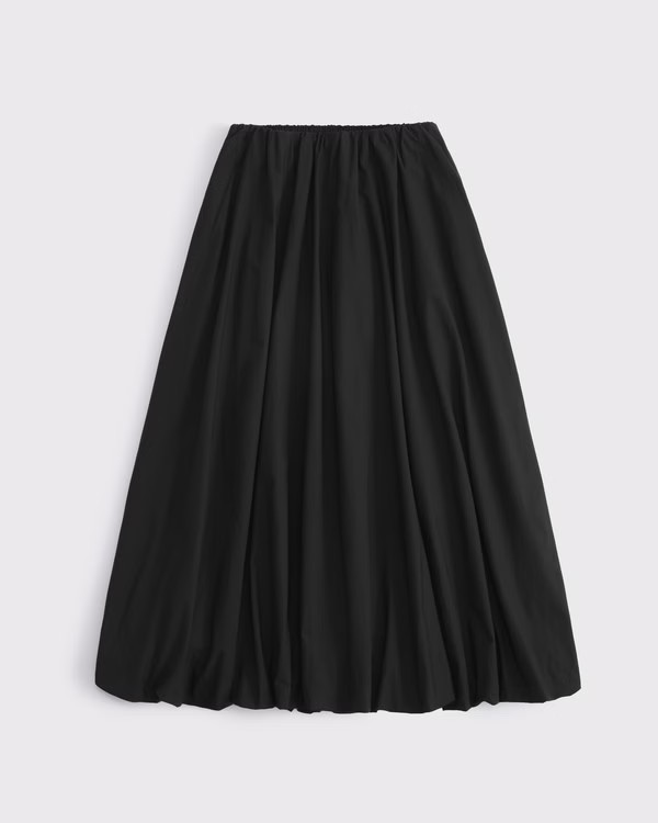 Women's Mid Rise Bubble Hem Maxi Skirt | Women's Bottoms | Abercrombie.com | Abercrombie & Fitch (US)