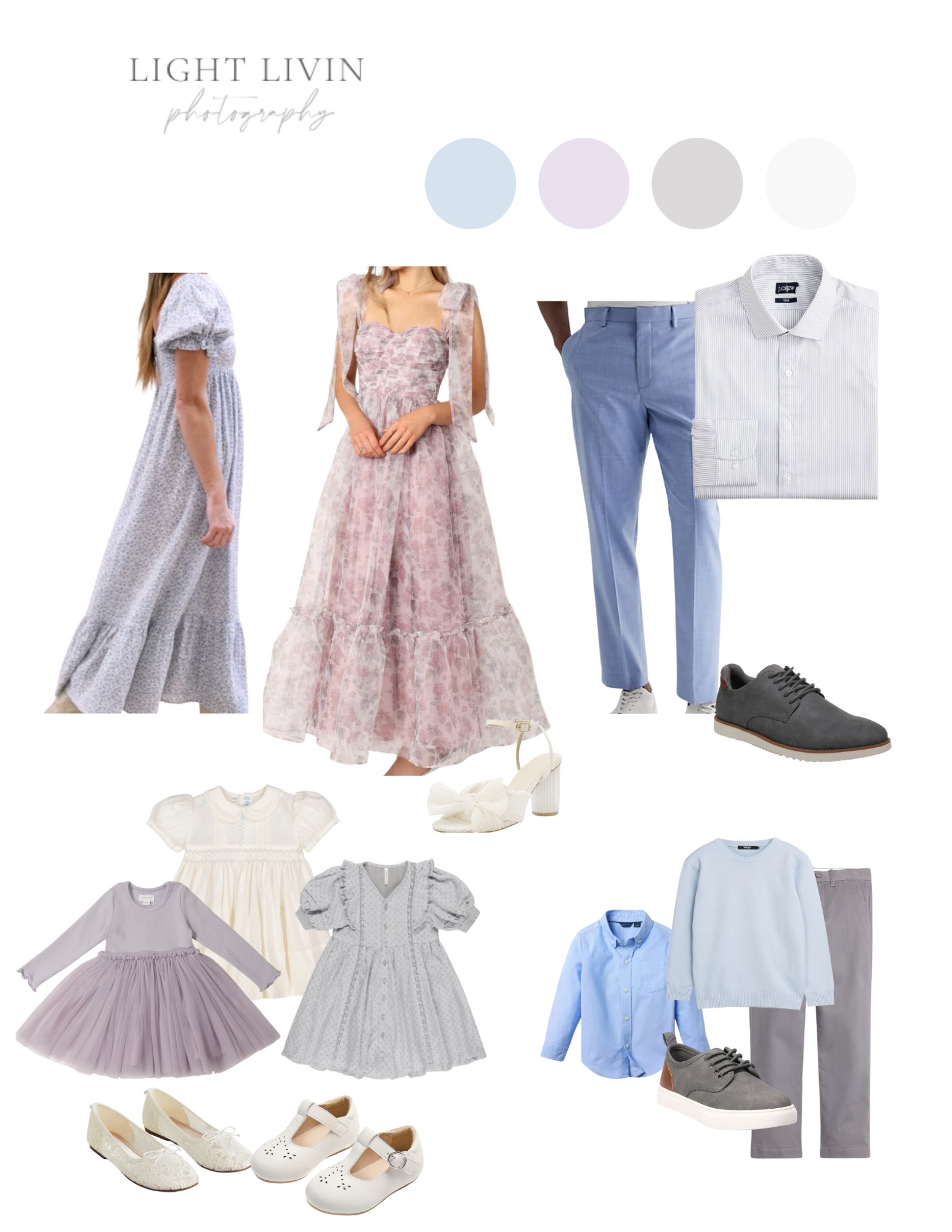 This family style board is full of soft blues and purples perfect for your next family photoshoot! 

#LTKStyleTip #LTKFamily #LTKSeasonal
