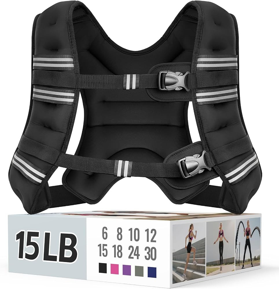 Zeerun Weighted Vest for Women & Men with Reflective Stripe and Adjustable Buckle, Comfortable & ... | Amazon (US)