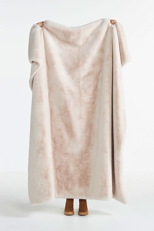 Sophie Faux Fur Throw Blanket | Anthropologie (US)