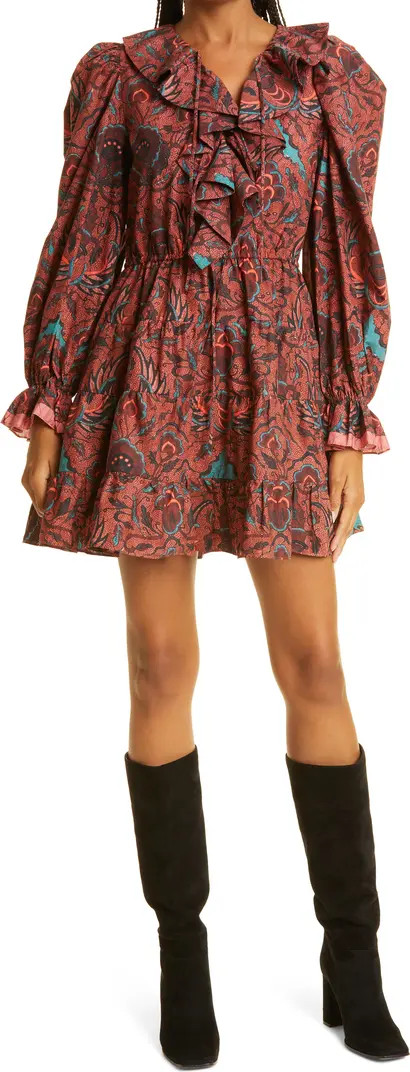 Ulla Johnson Caris Long Sleeve Cotton Ruffle Dress | Nordstrom | Nordstrom