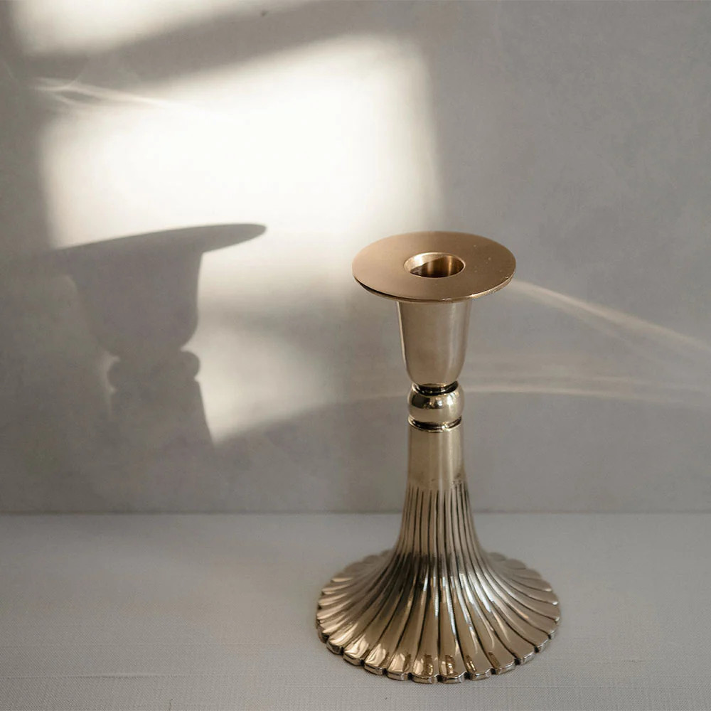 Vintage-inspired Fluted Candle Holder | Roan Iris