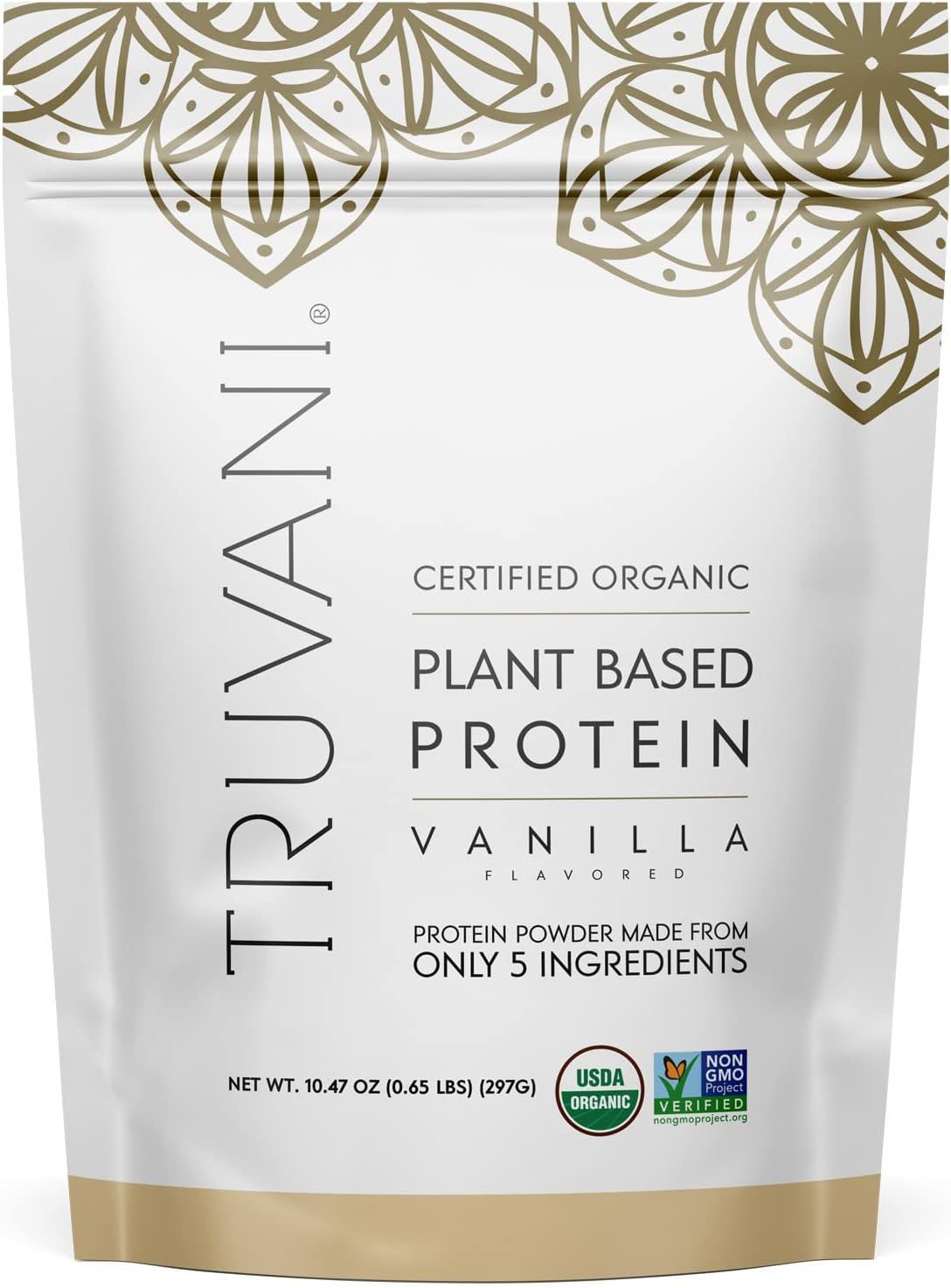 Truvani Organic Vegan Protein Powder Vanilla - 20g of Plant Based Protein, Pea Protein for Women ... | Amazon (US)