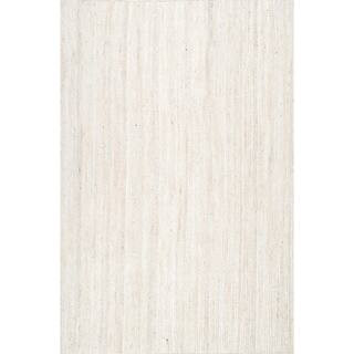 Rigo Chunky Loop Jute Off-White 8 ft. x 10 ft. Area Rug | The Home Depot