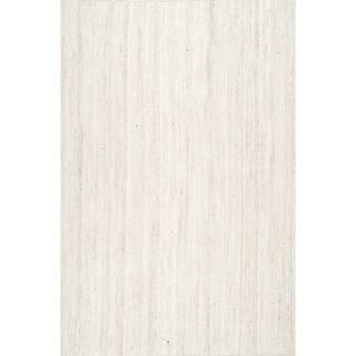 Rigo Chunky Loop Jute Off-White 8 ft. x 10 ft. Area Rug | The Home Depot