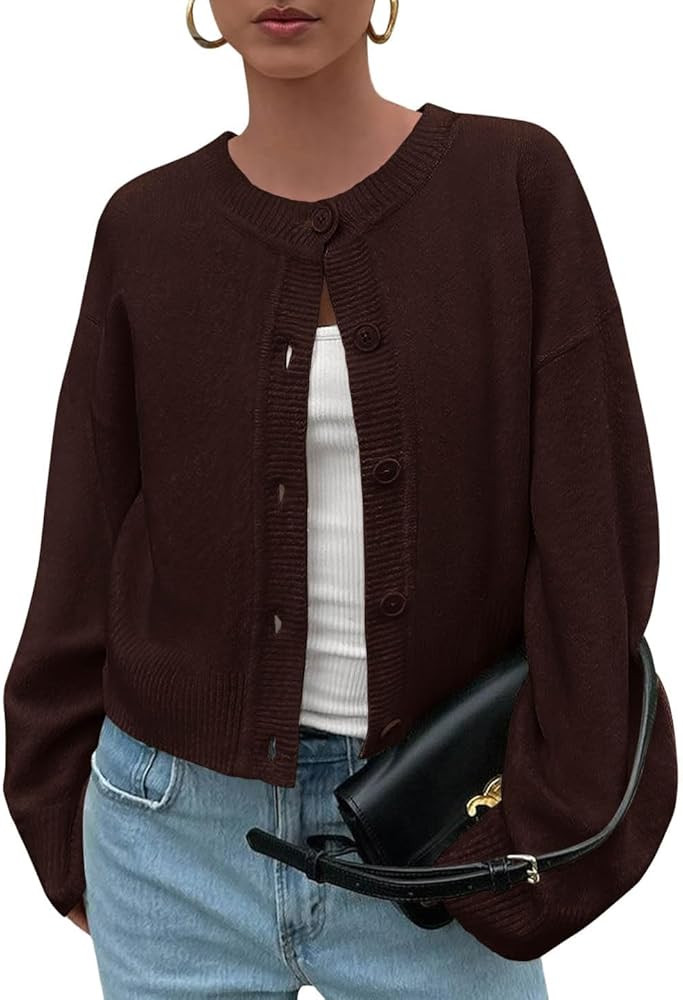KIRUNDO Cardigan Sweaters for Women Fall Trendy Long Sleeve Chunky Knit Button Up Oversized Winte... | Amazon (US)