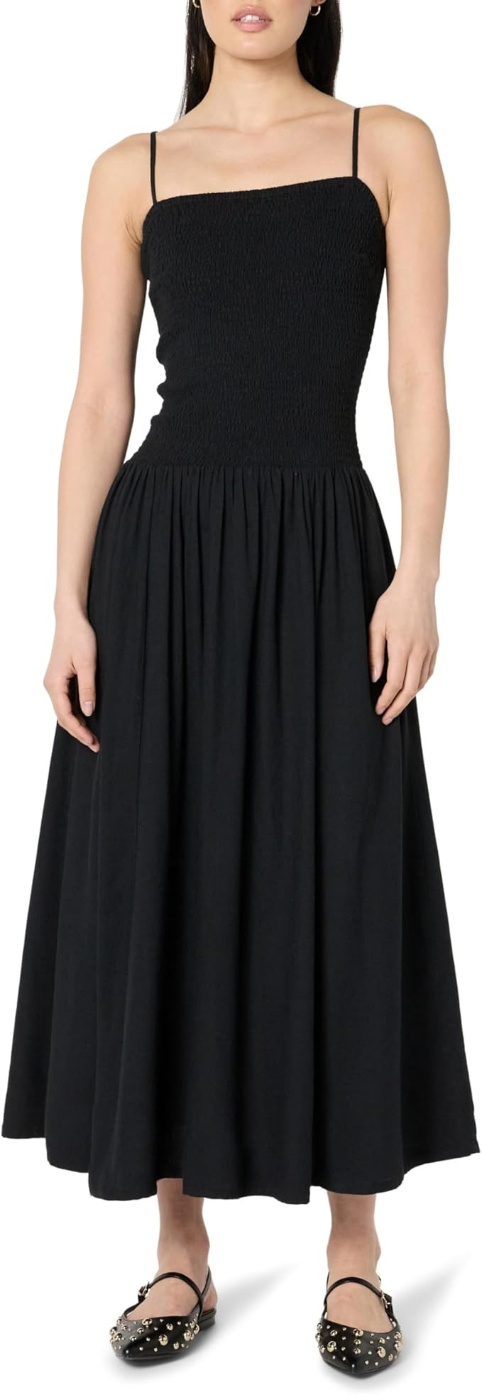 The Drop Women's Florencia Smocked Bodice Linen Maxi Dress | Amazon (US)