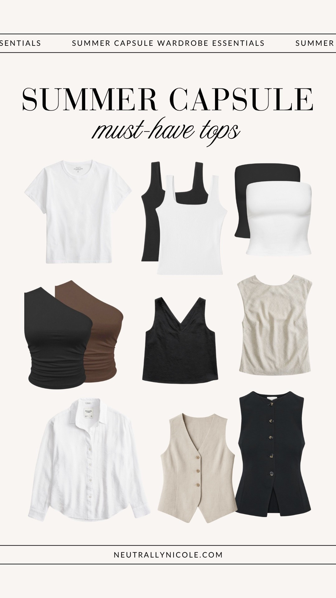 summer tops: summer capsule wardrobe essentials, summer capsule wardrobe staples, summer wardrobe essentials, summer wardrobe staples, summer closet staples, summer closet essentials, summer essentials, summer staples, summer basics, summer style, summer fashion, summer clothes, summer outfits, casual summer outfits, summer looks, staple wardrobe pieces, minimalist wardrobe, neutral style, neutral fashion, neutral outfits

#LTKSaleAlert #LTKShoeCrush #LTKItBag #LTKStyleTip #LTKFindsUnder50 #LTKFindsUnder100 #LTKTravel #LTKSeasonal #LTKSummerEdit
