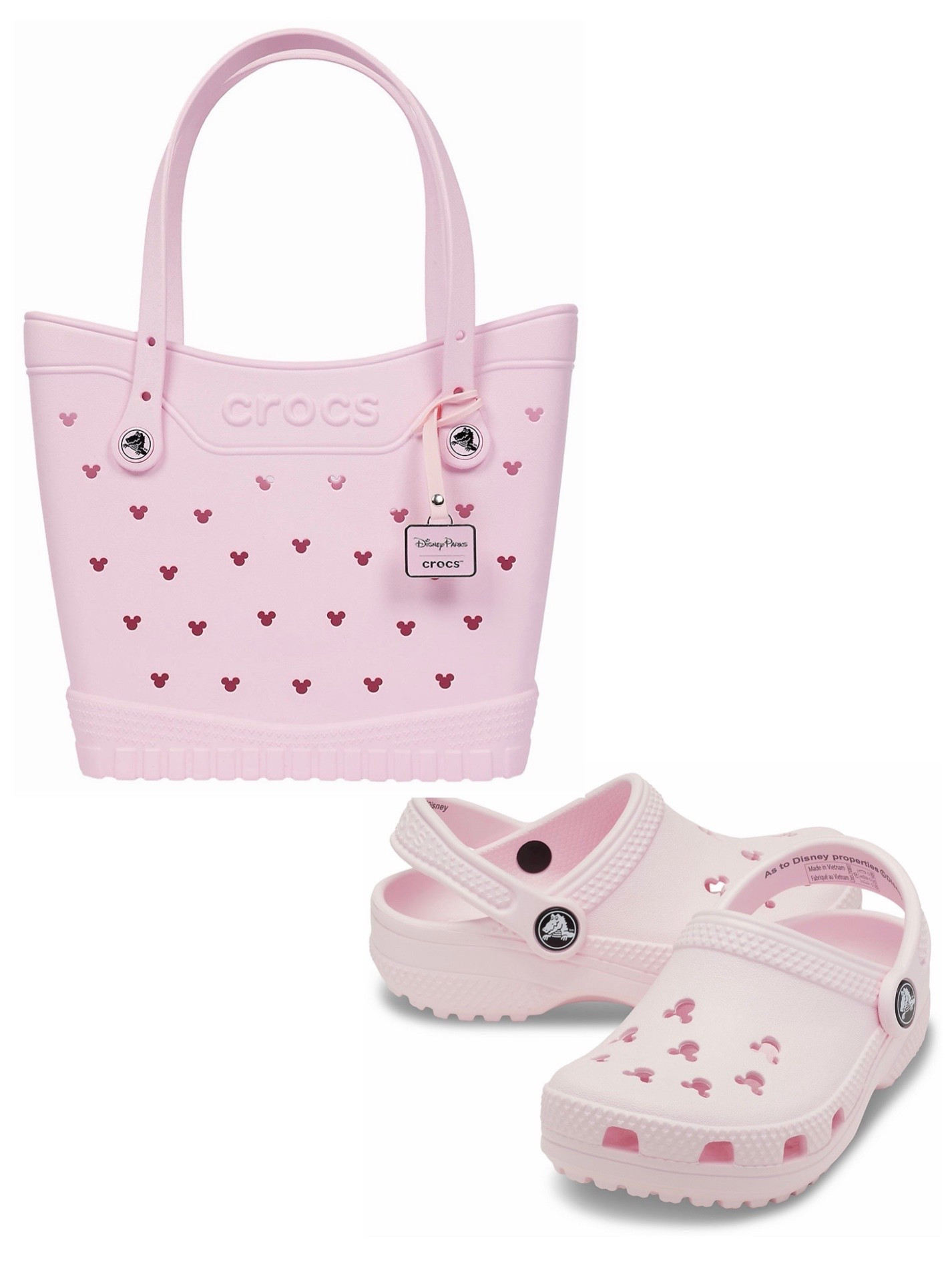 Spring or Summer, these pink Disney Mickey Mouse Crocs Clogs and Tote will make your day a little more magical!
🌸 🌸 🌸
#crocs #disneystyle #disneyvacation