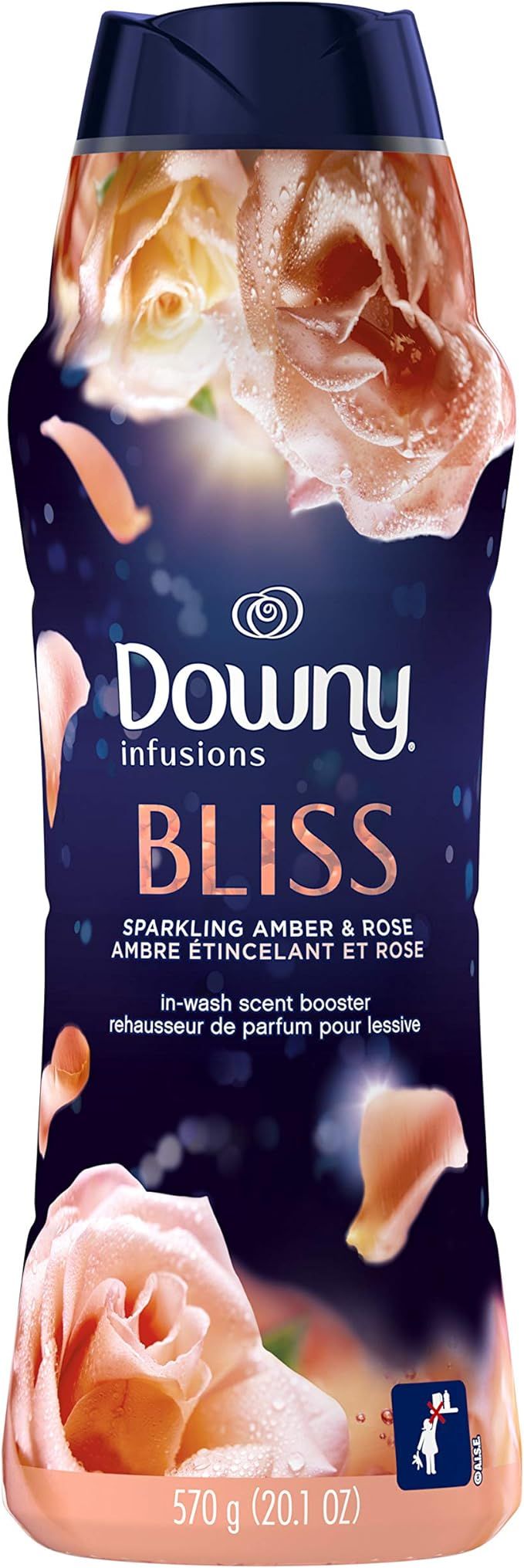 Downy Infusions in-Wash Scent Booster Beads, Bliss, Sparkling Amber & Rose, 20.1 Oz | Amazon (US)