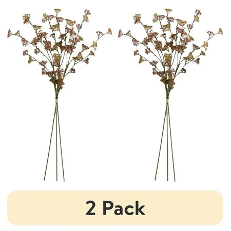 (2 pack) Better Homes & Gardens 33"H Artificial Indoor Dried Rice Stems Fall Bundle, Set of 3 | Walmart (US)