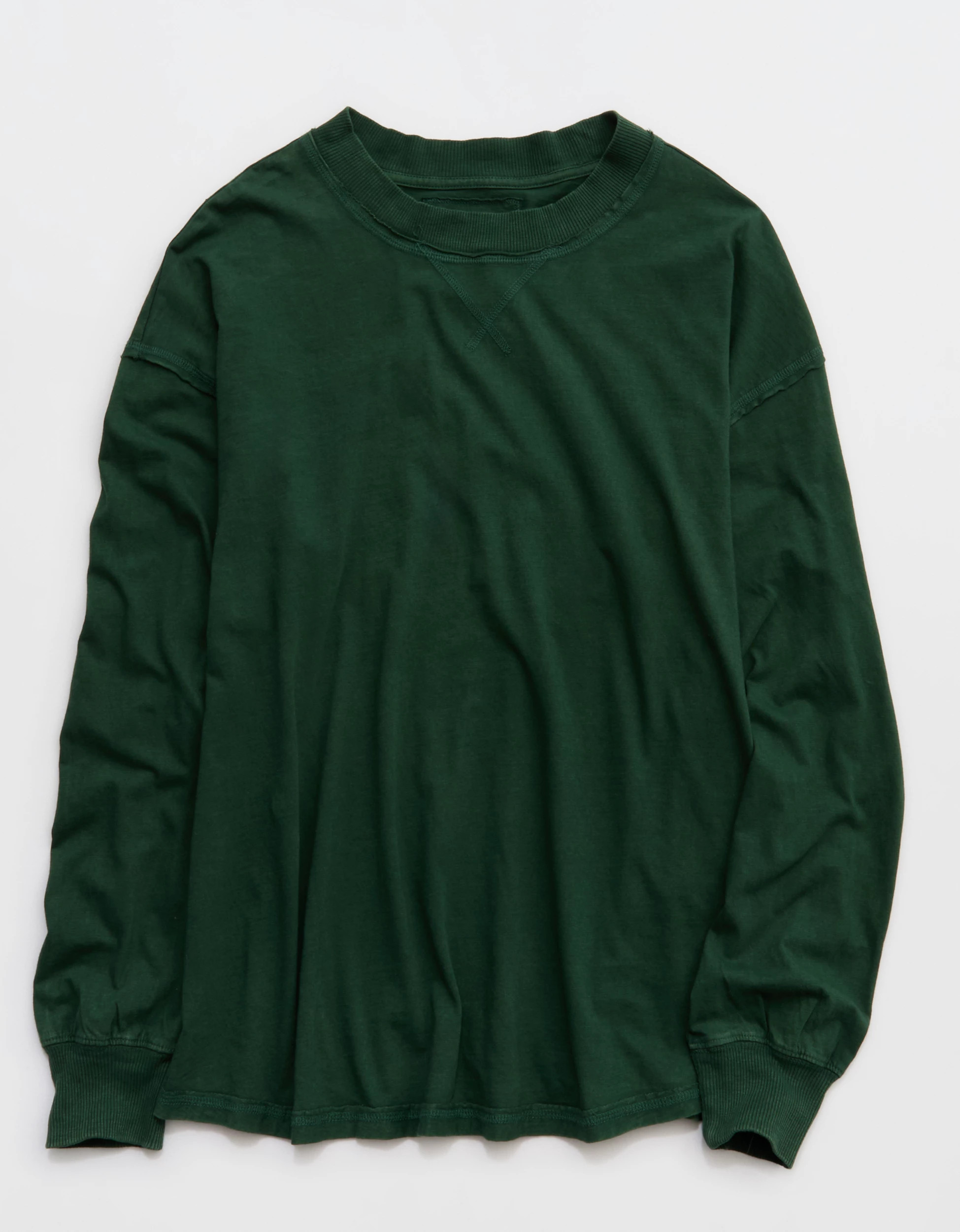 Aerie Cozy Oversized Long Sleeve Boyfriend T-Shirt | Aerie