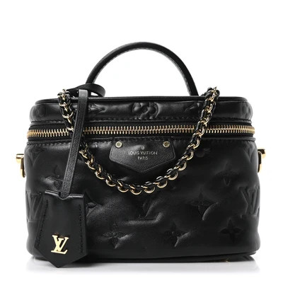 Lambskin Monogram Coussin Vanity PM Black | FASHIONPHILE (US)