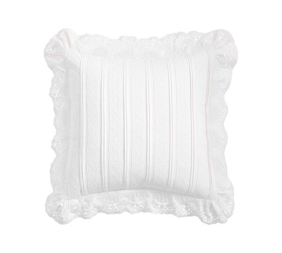 LoveShackFancy Lace Crochet Pillow | Pottery Barn (US)