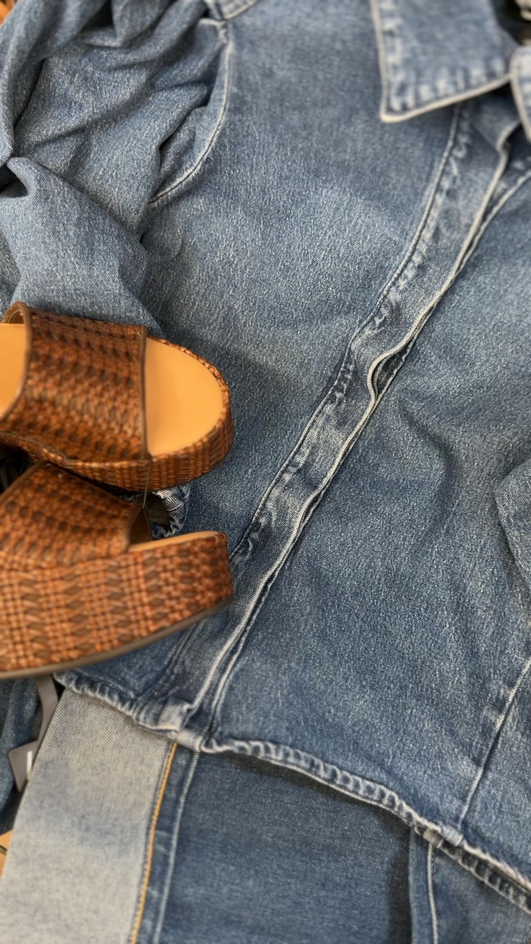 Major Anthropologie vibes without the Anthropologie price!
This puff sleeve denim top is such a statement piece with the prettiest quarter-length sleeves and button detail. The quality is so good and it's one of those tops you can dress up or down all spring and summer. Paired it with these wicker wedge heels that give the cutest elevated, boutique look. Both pieces are from Walmart and such a good find.

#LTKspring #LTKPetite