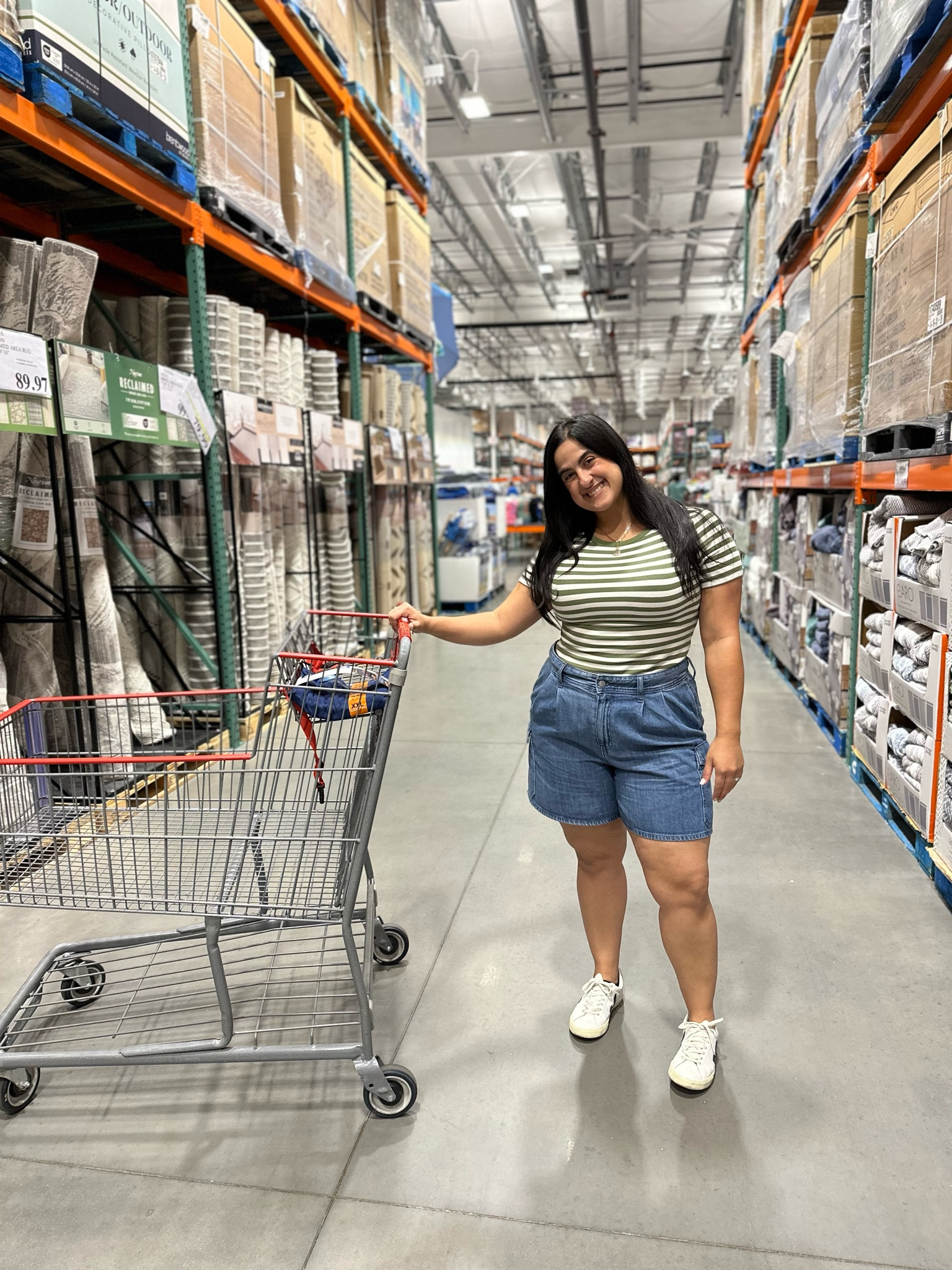 In my element - shopping the aisles of Costco! Just got these shorts and they are thick thigh friendly! Can’t stop wearing these shirts - have them in like 5 colors now. 

#LTKSaleAlert #LTKMidsize #LTKSeasonal