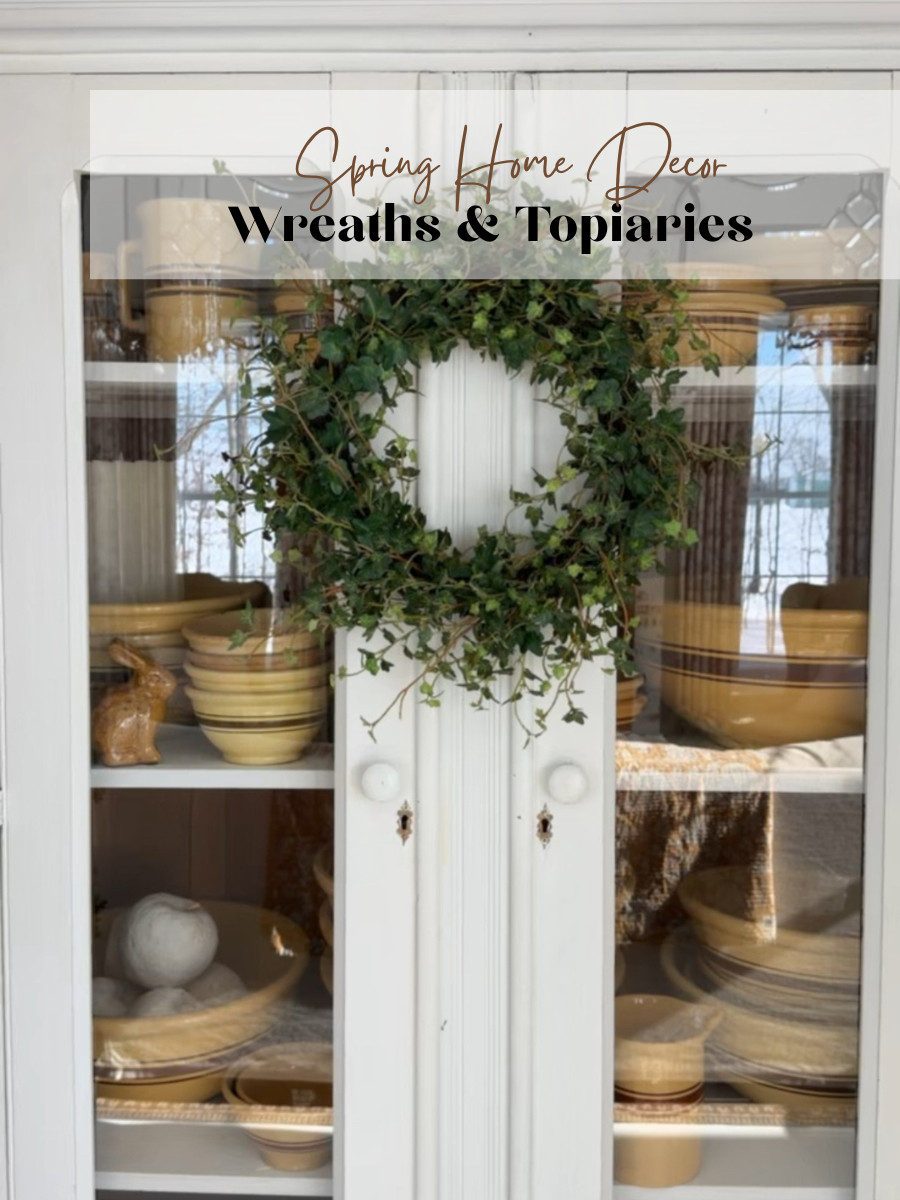 We are using these soft green wreaths and topiaries for a touch of color in our neutral home decor.  

 #LTKSeasonal #LTKHome