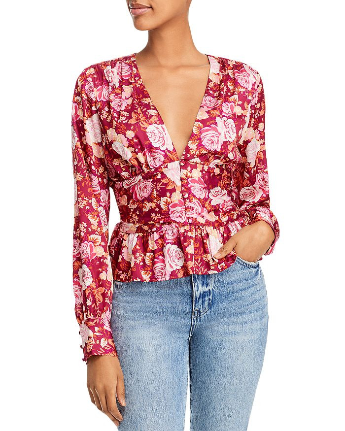 Floral Smocked Peplum Top | Bloomingdale's (US)