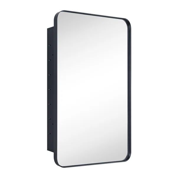 Recessed Framed Medicine Cabinet with Mirror and Adjustable Shelves | Wayfair North America