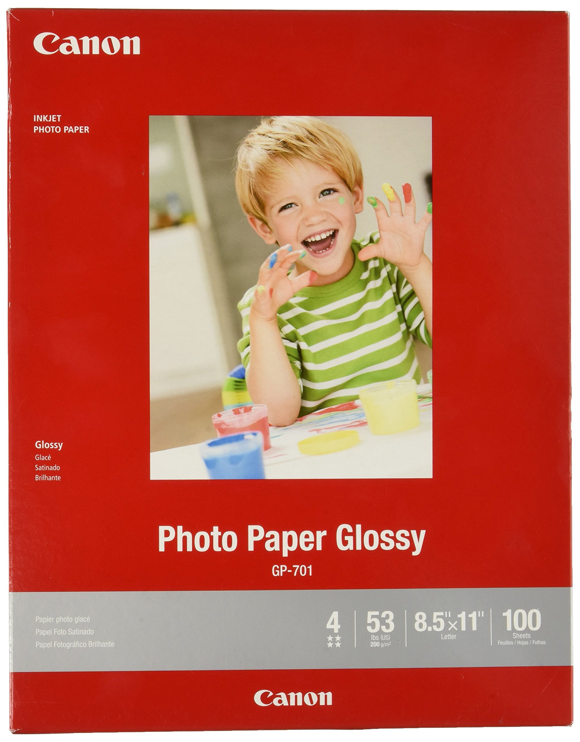 Amazon.com : CanonInk Glossy Photo Paper 8.5" x 11" 100 Sheets (1433C004) : Office Products | Amazon (US)