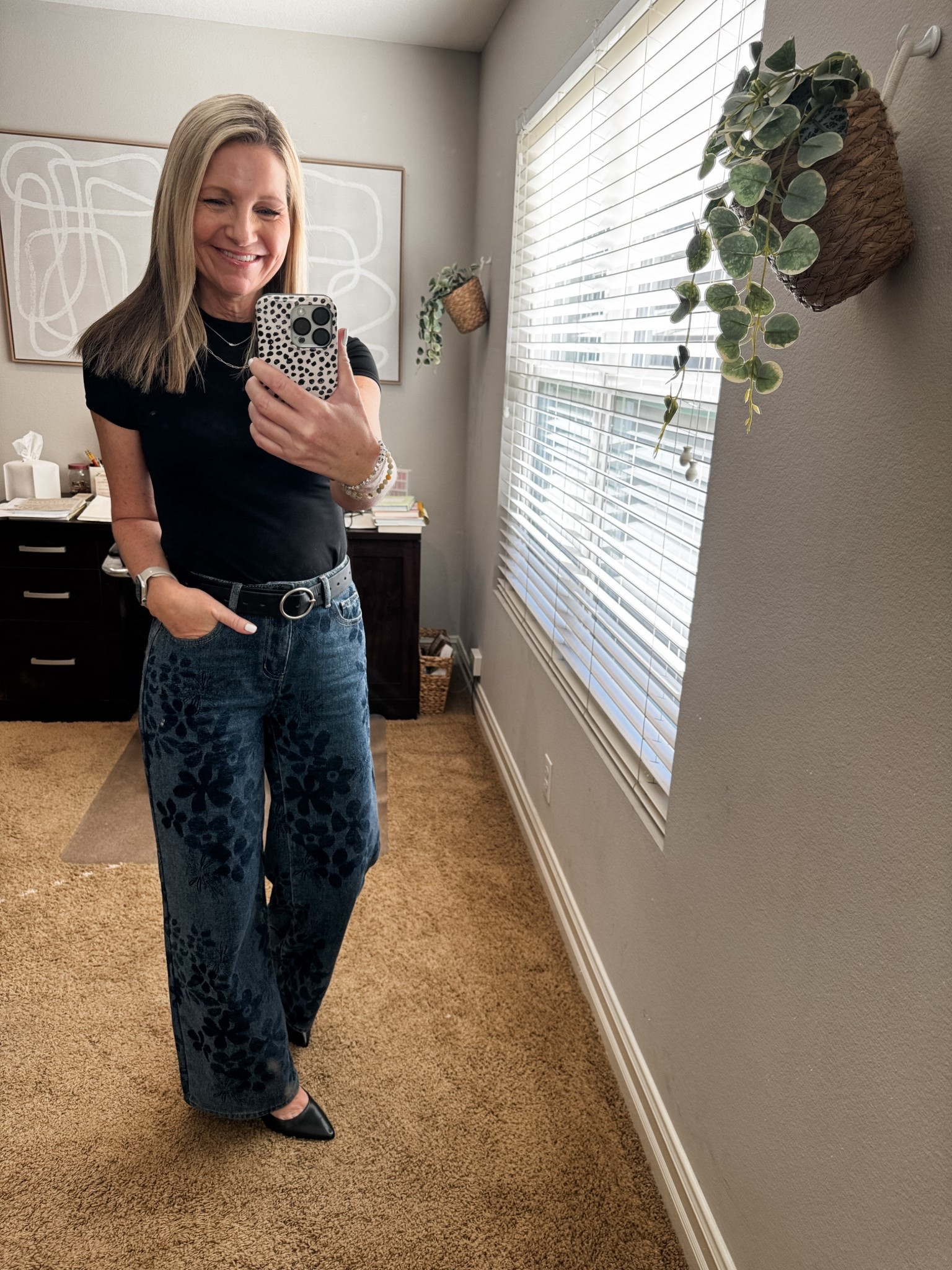 A statement Jean always requires a great basic top. My favorite tees are from Pumiey and come in tons of colors. 

#LTKFindsUnder50 #LTKOver40 #LTKootd