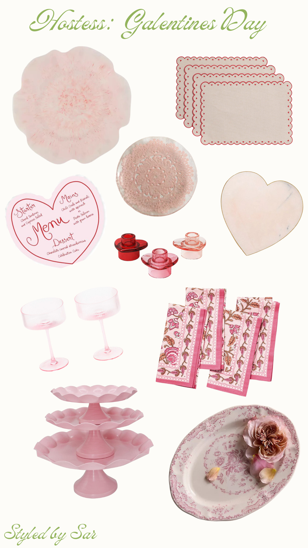 Host the perfect Galentines party!! Would definetely recommend TJMaxx and Homegoods - but anthropologie, potterybarn, etc are great places if you want to invest in pieces and use them multiple times! Candle holders are threshold target and cake stands are Amazon! 

#galentines #hosting #valentinesday #hostess #girldinner #pinkhome #home #diy #dinnerparty #homegoods  

 

#LTKParties #LTKHome #LTKSeasonal