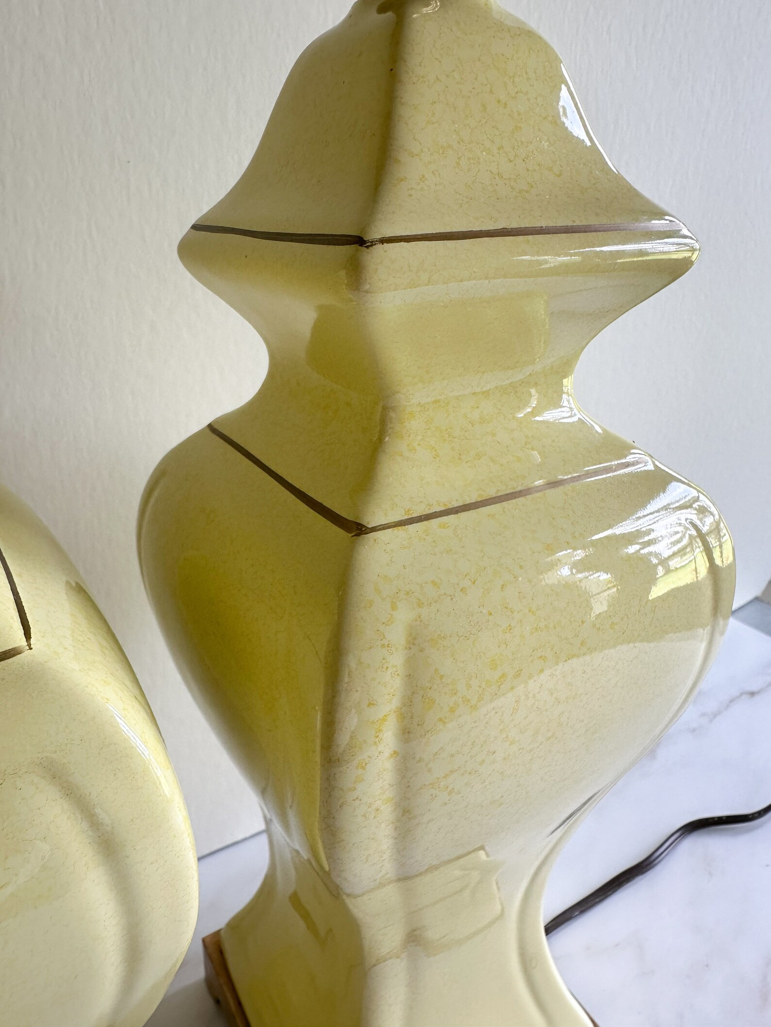 PAIR of Antique Square Ginger Jar Lamps - Etsy | Etsy (US)