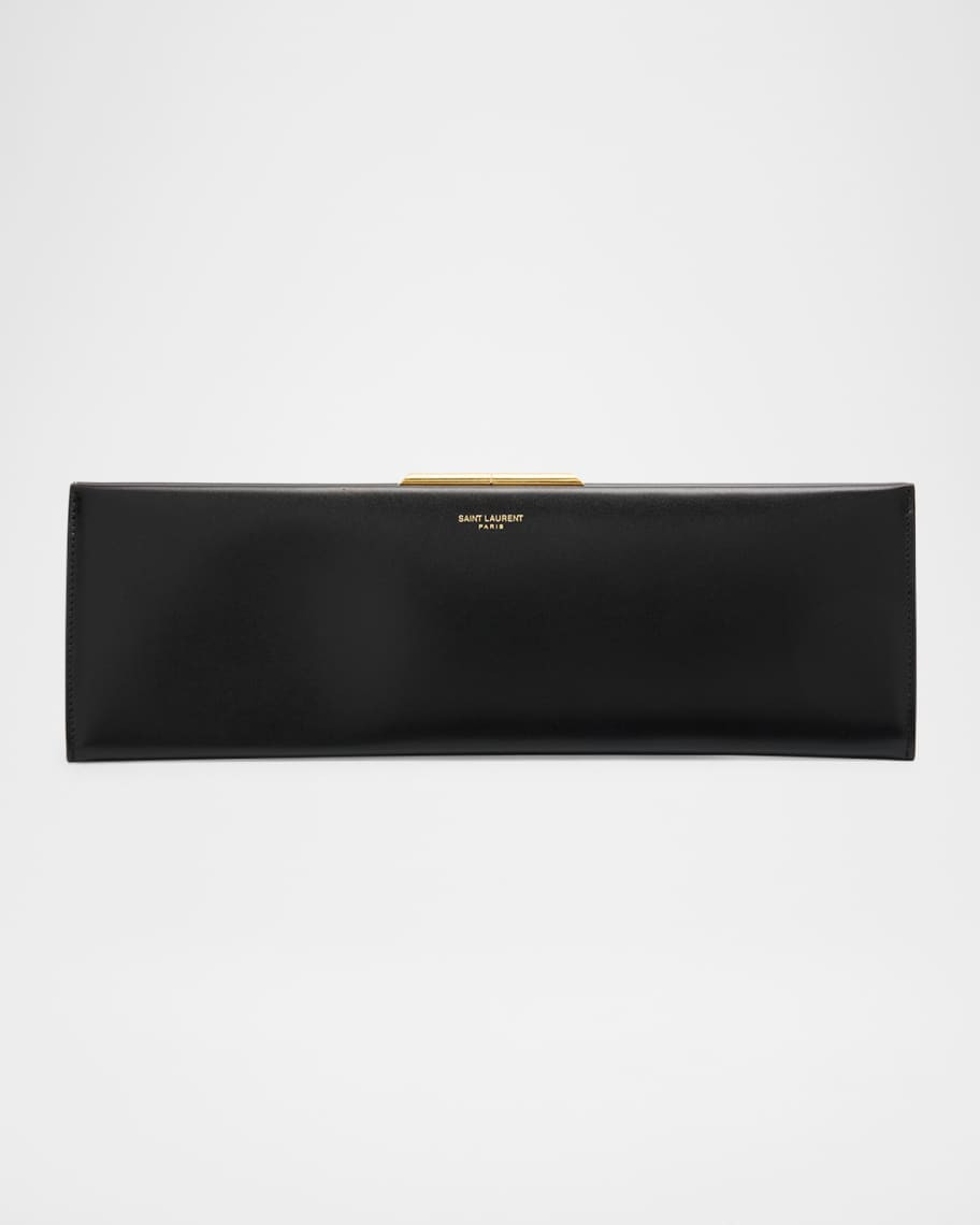 Saint Laurent Midnight Large Pochette Clutch Bag in Leather | Neiman Marcus