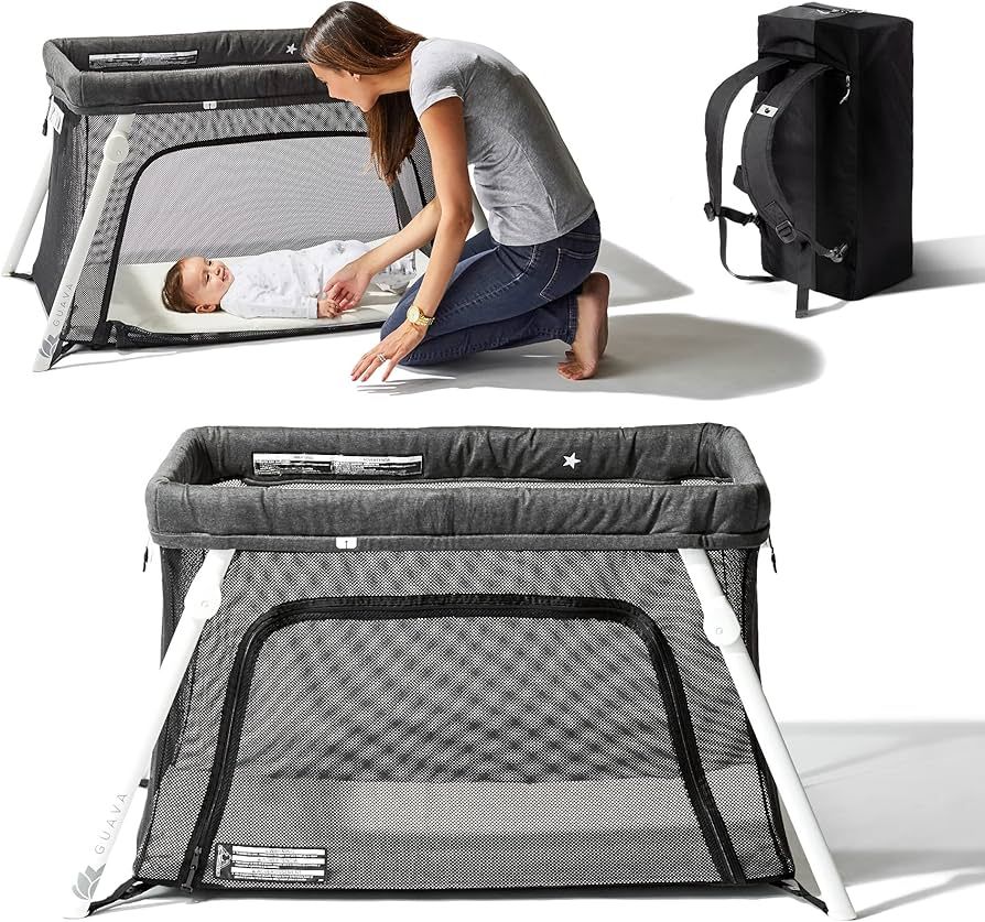 Guava Lotus Travel Crib with Lightweight Backpack Design | Certified Baby Safe Portable Crib | Fo... | Amazon (US)