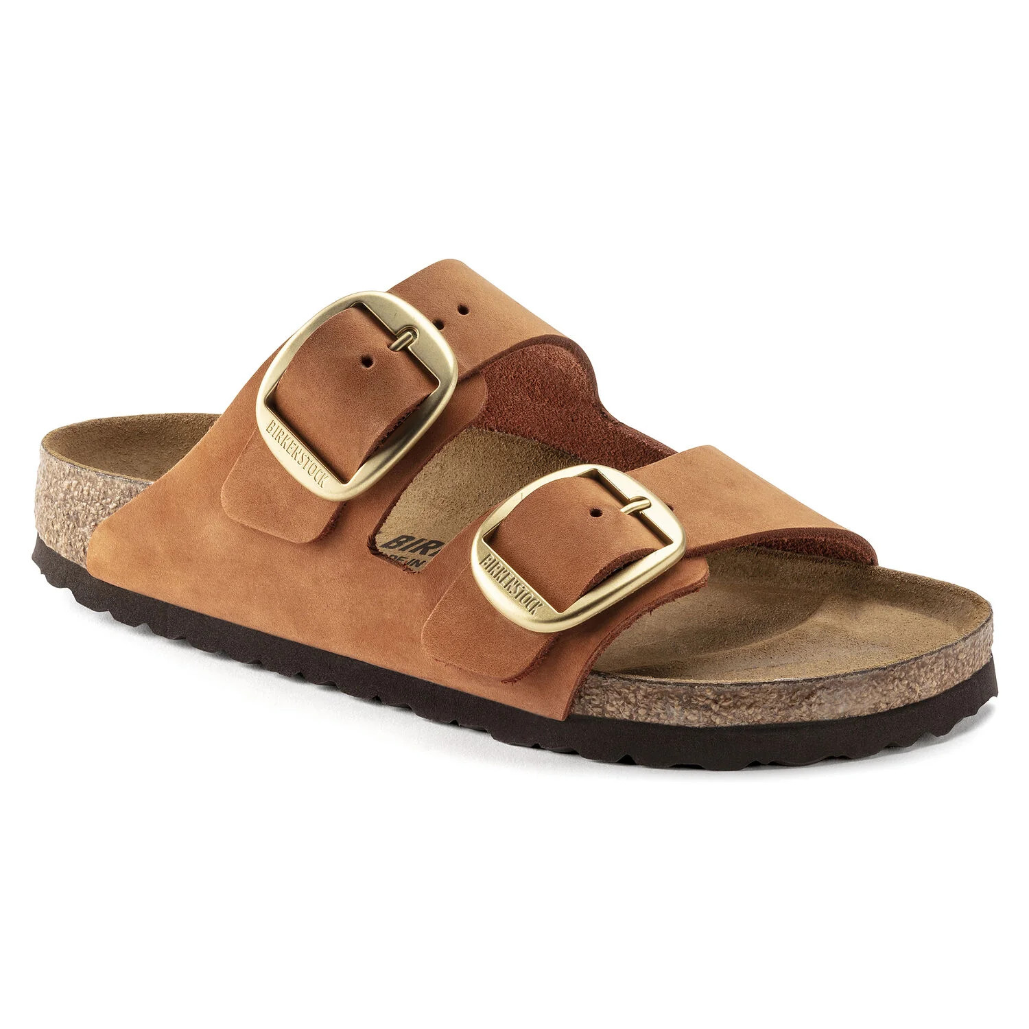 Birkenstock Arizona Big Buckle Nubuck Leather Pecan Sandals | Zulily