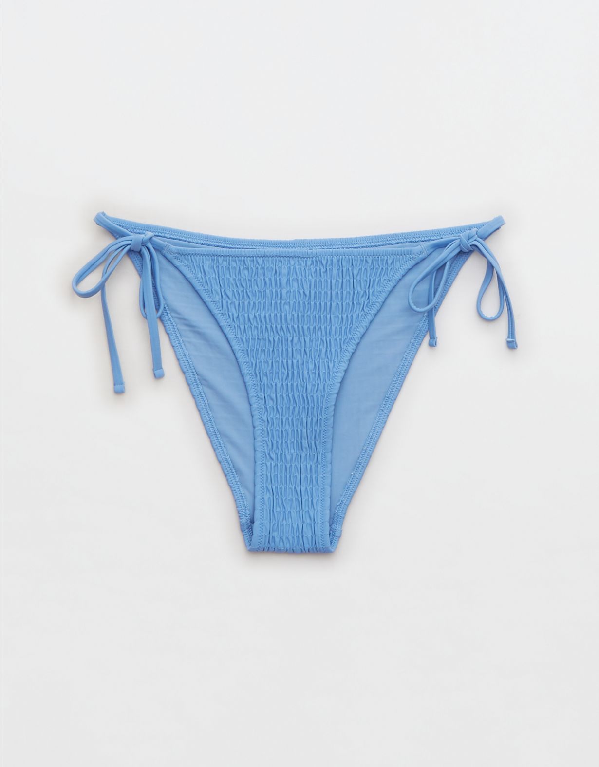 Aerie Smocked Tie Cheeky Bikini Bottom | American Eagle Outfitters (US & CA)