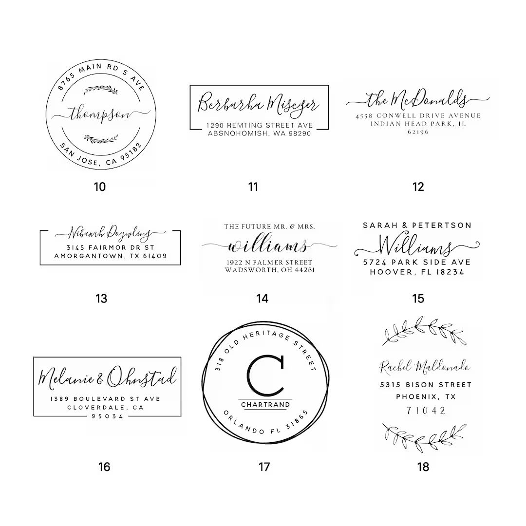 Self Ink Address Stamp Personalized Address Stamp Custom - Etsy | Etsy (US)