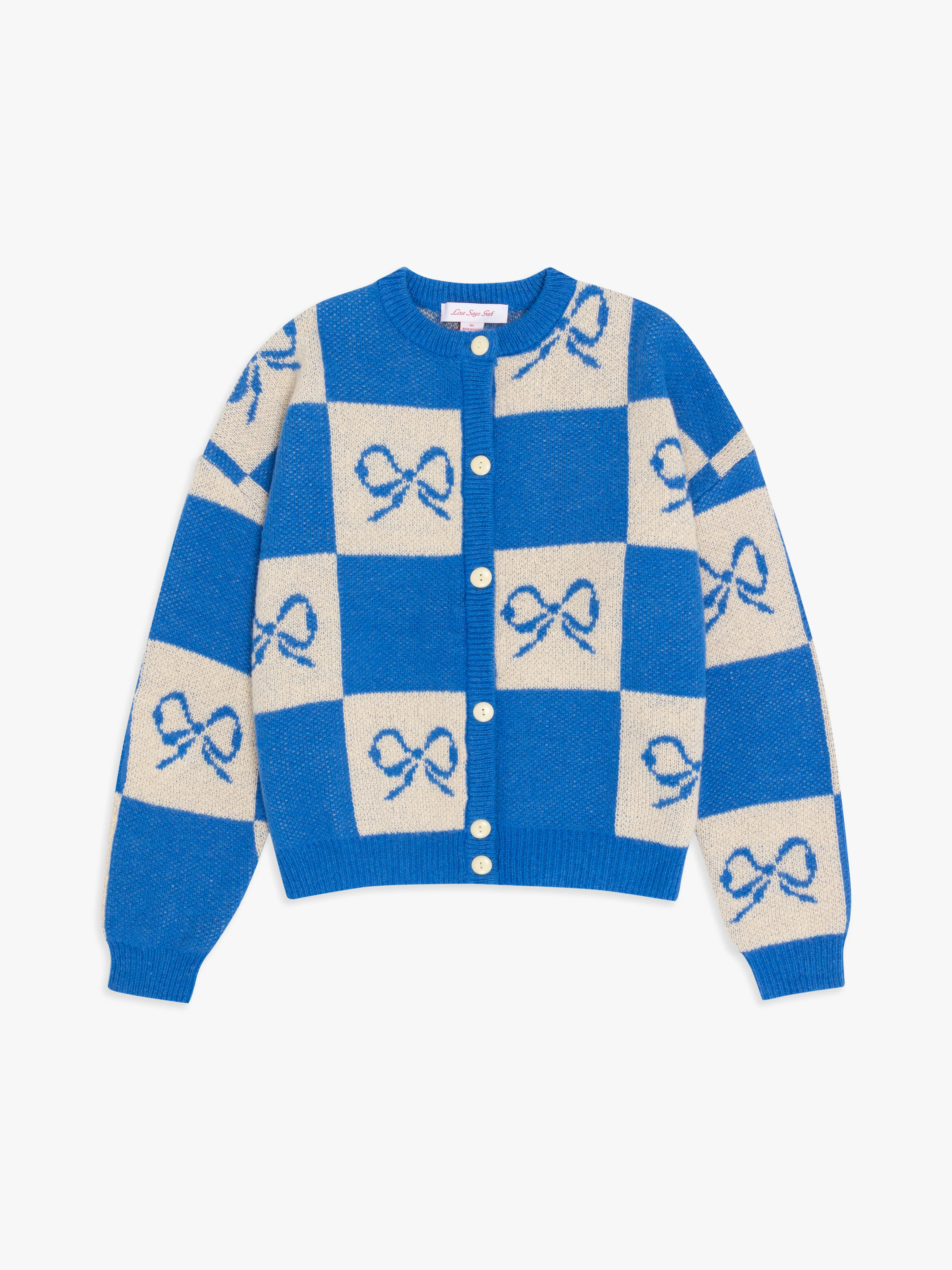 Lauda Cardi - Navy Bow Check | Lisa Says Gah