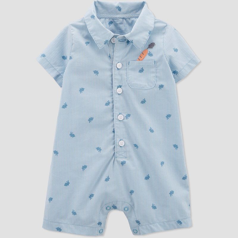 Carter's Just One You®️ Baby Boys' Striped Romper - Blue | Target