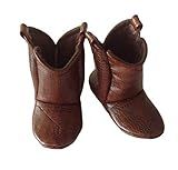 Brown Leather Baby Cowboy Boots | Amazon (US)