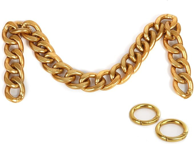 DIY Heavy Chunky Aluminum Metal Purse Handle Bag Chain Charms Strap Replacement Handbag Accessori... | Amazon (US)