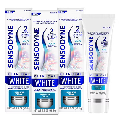 Sensodyne Clinical White Toothpaste - Intense Clean - 3.4oz/3pk | Target