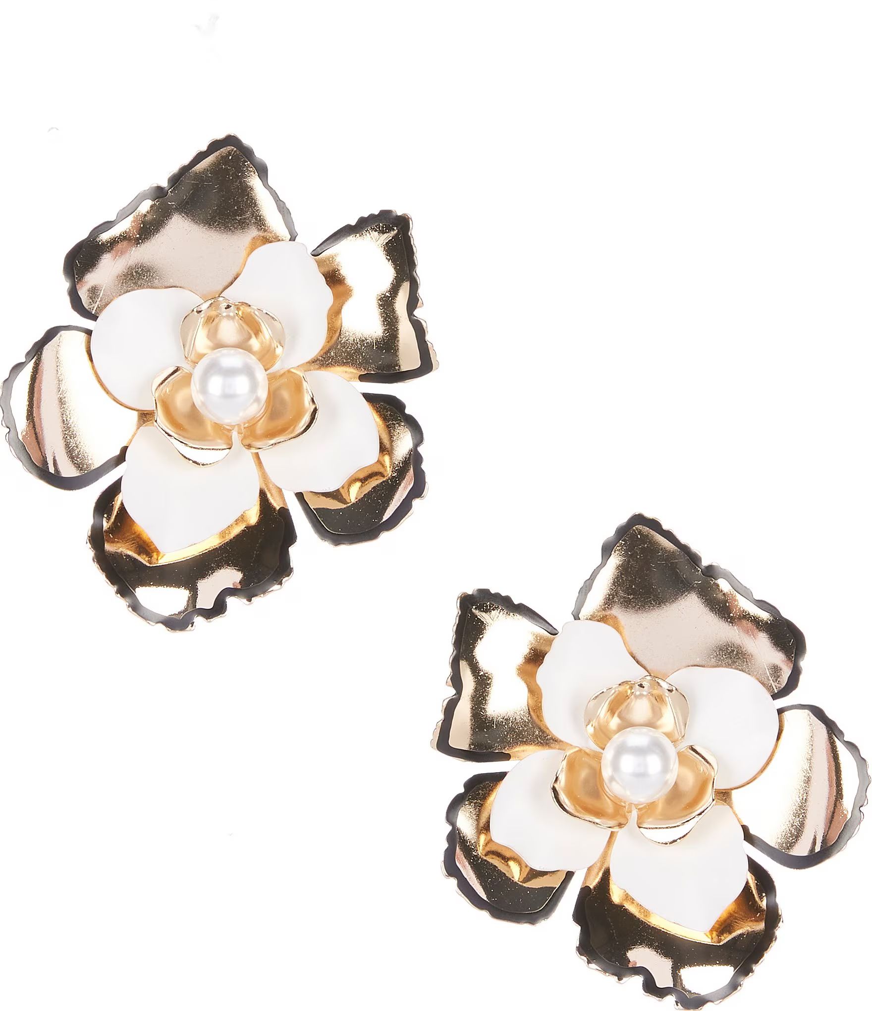 Statement Flower Pearl Drop Earrings | Dillard's