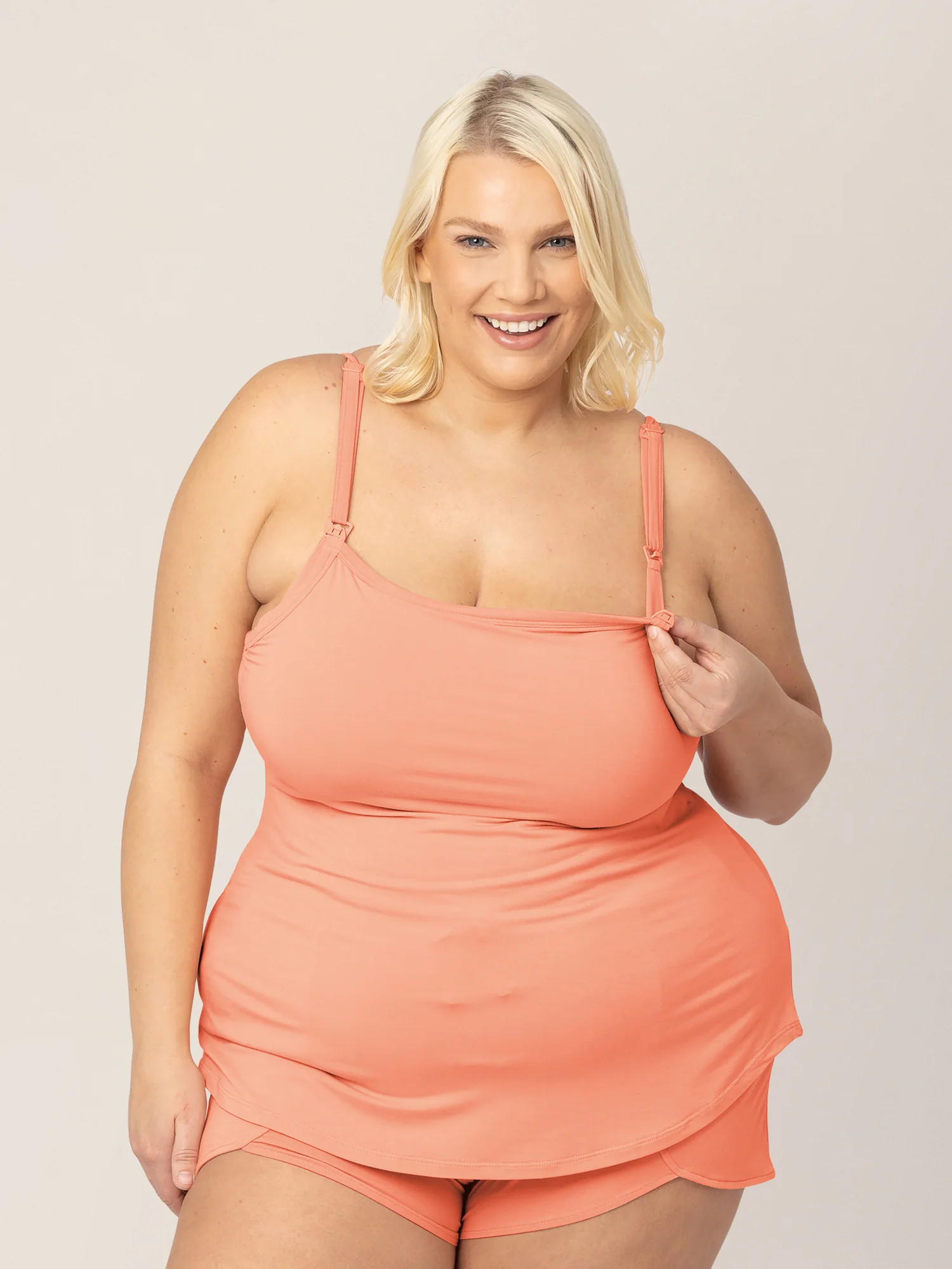 Bamboo Lounge Around Nursing Tank | Vintage Coral - Kindred Bravely | Kindred Bravely