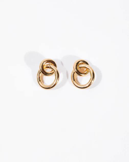 Varick Circle Link Stud Earrings - Gold | VICI