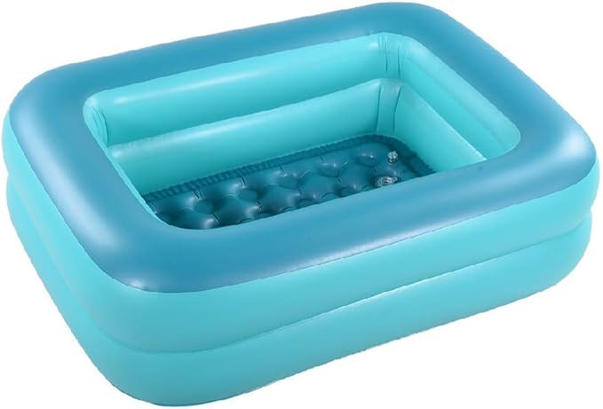 HIWENA Kiddie Pool, 45x35x14inch Green Inflatable Kids Swimming Pool with Fast Valve, Repair Patc... | Amazon (US)